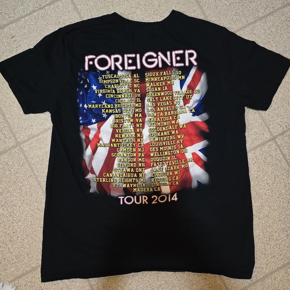 Foreigner 2014 Tour Eagle T Shirt - Picture 4 of 6